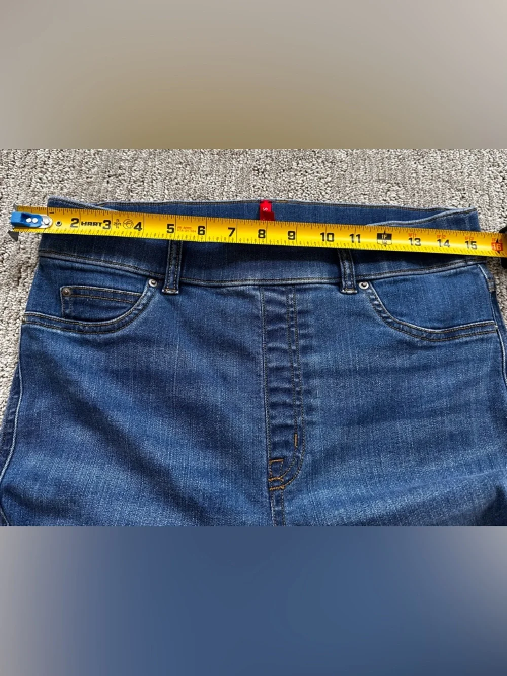 SPANX Dark Blue Flare Jeans - Picture 4 of 8